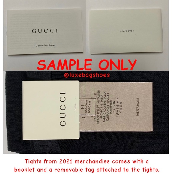 Authentic Gucci Supremelis Interlocking GG Logo Tights Stockings - Picture 15 of 15